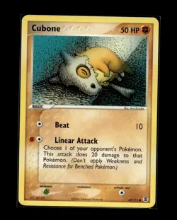 POKEMON CUBONE 60/112 COMMON EX FIRERED & LEAFGREEN NM CARD - Image 1