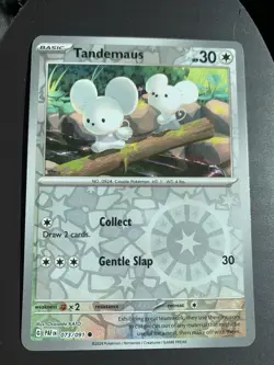 Tandemaus 073/091 Reverse Holo Paldean Fates Pokemon TCG Cards Fire - Image 1