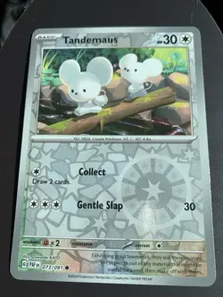 Tandemaus 073/091 Reverse Holo Paldean Fates Pokemon TCG Cards Fire - Image 3