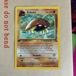 Kabuto 50/62 1st Edition Fossil Pokemon Card - NM/LP - Image 1