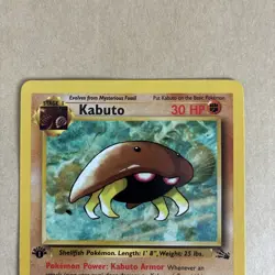 Kabuto 50/62 1st Edition Fossil Pokemon Card - NM/LP - Image 2