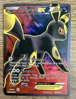 Umbreon EX Fates Collide XY 119/124 Holo Custom Handmade Fan Art Card - Image 1
