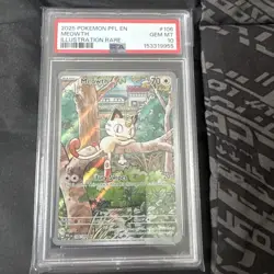 PSA 10 MEOWTH 106/094 | Phantasmal Flames IR Full Art Pokemon Card - Image 1