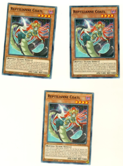 Set Of 3 Reptilianne Coatl BODE-EN020 Burst Of Destiny 1st Edition Yugioh - Image 1