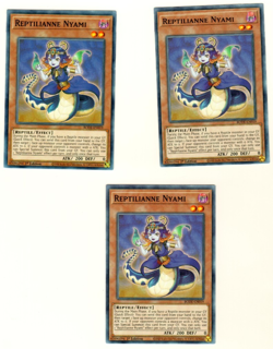 Set Of 3 Reptilianne Nyami BODE-EN019 Burst Of Destiny 1st Edition Yugioh - Image 3