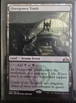 MTG Overgrown Tomb Guilds of Ravnica Land Swamp Forest Rare Regular 253/259 2018 - Image 1