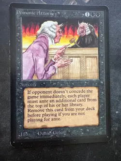 *** BETA Demonic Attorney *** EX++ Clean - Vintage MtG Magic - Image 1