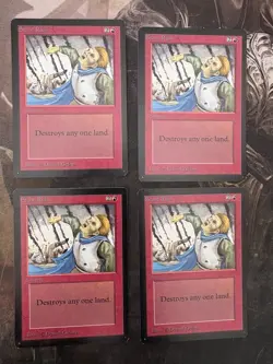 *** BETA Stone Rain x4 *** NM Clean! - DUTY FREE - Magic MtG - Image 1