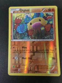 2016 Pokemon Card Diglett Card #38/83 Reverse Holo MP - Image 1