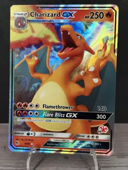 Pokemon TCG Charizard GX Hidden Fates 9/68 Holo Ultra Rare - Image 1
