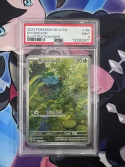 Pokemon TCG Bulbasaur Scarlet Violet-151 Illustration Rare Card 166/165 PSA 9 - Image 1