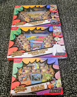 Pokemon Ascended Heroes Mega Lucario & Gardevoir , Pin, Collections - Image 1