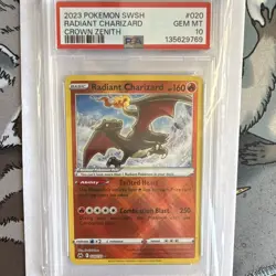 Pokemon Radiant Charizard 020/159 Crown Zenith Holo Radiant Rare PSA 10 - Image 1