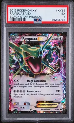 2015 POKEMON XY BLACK STAR PROMOS #XY66 RAYQUAZA EX PSA 5 - Image 1