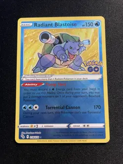 Radiant Blastoise 018/078 Pokemon Go Radiant Rare NM - Image 1