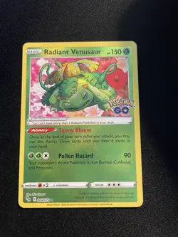 Radiant Venusaur 004/078 Pokemon GO Holo NM - Image 1