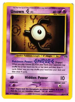 Pokemon TCG Unown [E] 67/75 Neo Discovery Regular Unlimited LP - Image 1
