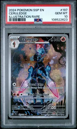 2024 Pokemon Surging Sparks #197/191 Ceruledge Illustration Rare PSA 10 0481 - Image 1
