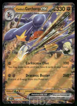 Cynthia's Garchomp ex 104/182 Double Rare Destined Rivals Pokemon Near Mint - Image 1