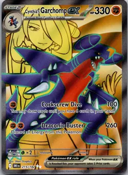 Cynthia's Garchomp ex 215/182 Ultra Rare Destined Rivals Pokemon Near Mint - Image 1