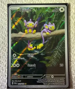 Pokemon TCG Aipom Paradox Rift 211/182 Holo Illustration Rare Card NM - Image 1