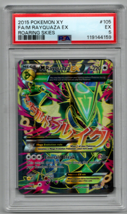 2015 Pokemon XY Roaring Skies Rayquaza Ex 105 PSA 5 - Image 1