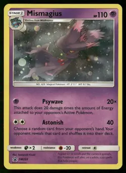 Mismagius - SM222 Holo Promo Sun & Moon Promo Pokemon Holo Lightly Played - Image 1