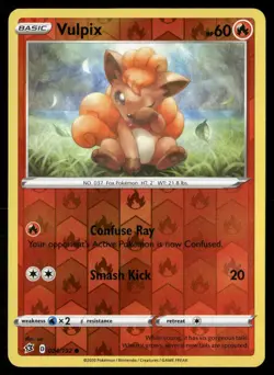 Vulpix 024/192 Common Rebel Clash Pokemon Reverse Holo Near Mint - Image 1