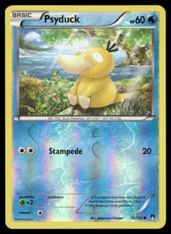 Psyduck 16/122 Common BREAKpoint Pokemon Reverse Holo Lightly Played - Image 1