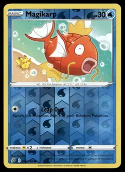 Magikarp 039/192 Common Rebel Clash Pokemon Reverse Holo Lightly Played - Image 1