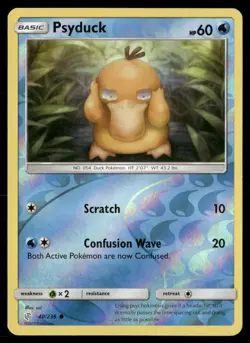Psyduck 40/236 Common Cosmic Eclipse Pokemon Reverse Holo Lightly Played - Image 1