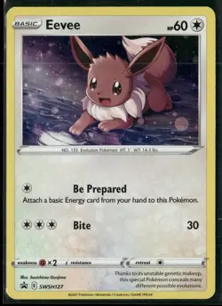 Eevee SWSH127 Holo Promo Sword & Shield Cosmos Promo Pokemon Near Mint - Image 1