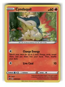 Cyndaquil (Cosmos Holo) SWSH221 Holo Promo Sword & Shield Promo Pokemon LP - Image 1