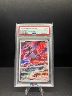 PSA 9 Mint Groudon 199/182 Illustration Rare - Pokemon Paradox Rift SV04 - Image 1