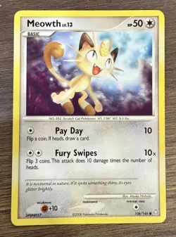 Meowth Common Normal Legends Awakened 106/146 Pokemon TCG - Image 1