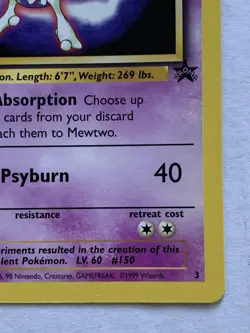 Pokemon TCG Mewtwo Kids WB Promo 3/53 70 HP 1999 Wizards Regular M/NM - Image 4