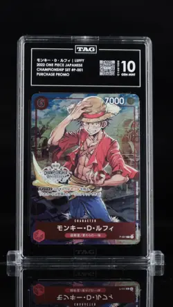 Monkey D. Luffy P-001 P Championship Set Promo - ONE PIECE P-001 TAG 10 - Image 1