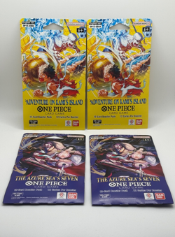 One Piece TCG Booster Pack Lot x4 Kami’s Island & Azure Sea’s Seven Sealed - Image 1
