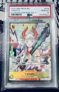 2025 ONE PIECE PROMOS ILLUSTRATION BOX VOL.2 #016 YAMATO PSA 10 - Image 3