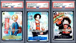 PSA 10 SEQUENTIAL Sabo Ace Luffy Saikyo Jump 2024 Set Promo Japanese ONE PIECE - Image 1