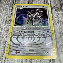 Arceus DP50 Jumbo Black Star Promo MP/HP 2009 HOLO BLEED Swirls Pokemon TCG Card - Image 2