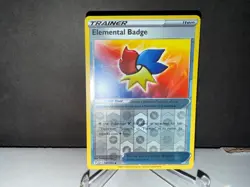 2021 Pokemon TCG Elemental Badge 147 Evolving Skies Reverse Holo U Card NM+ - Image 1
