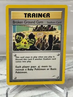 Pokemon Card - Broken Ground Gym Neo Destiny 92/105 LP/MP - Image 1