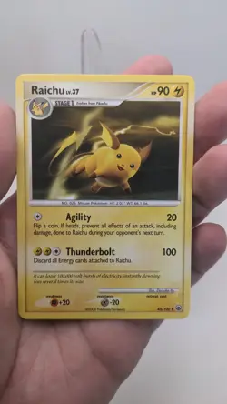 2008 Pokemon TCG Raichu Majestic Dawn 45/100 Diamond & Pearl Uncommon Card - LP - Image 4