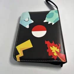 Pokemon Pikachu & Friends 3 Ring Card Binder Album 400 Trading Cards Case Black - Image 2