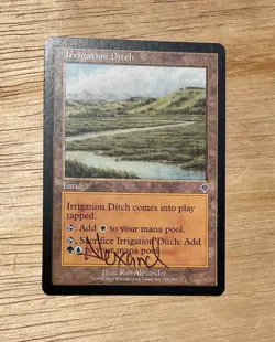 VTG 2000 MTG Magic The Gathering Irrigation Ditch Land Invasion 324/350 Signed - Image 1