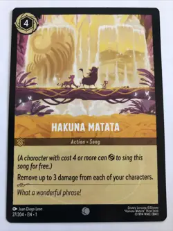 Disney Lorcana The First Chapter Hakuna Matata 27/204 NM - Image 1