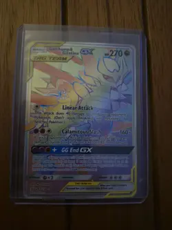 Pokemon Card Garchomp and Giratina GX 247/236 Rainbow Rare Unified Minds NM-LP+ - Image 1