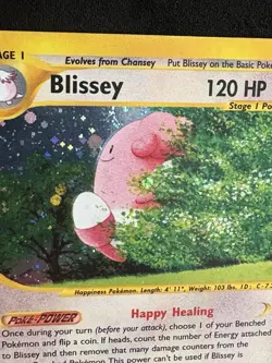 Pokemon TCG Blissey H6/H32 Aquapolis 2002 Holo Rare E-Series Card Heart Swirl! - Image 2
