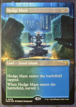 Hedge Maze (Borderless) - MTG - Murders at Karlov Manor - Near Mint - English - Image 1